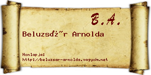 Beluzsár Arnolda névjegykártya